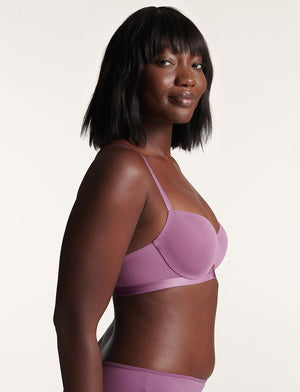 24/7™ Pima Cotton T-Shirt Bra, Violet - Thirdlove - Pima cotton/nylon/spandex,modelAA