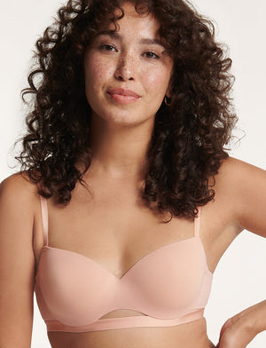 24/7™ Pima Cotton T-Shirt Bra, Ballet - Thirdlove - Cotton,modelI