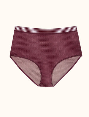 Modern Mesh High Brief - Pinot - Nylon/Spandex - ThirdLove,modelU