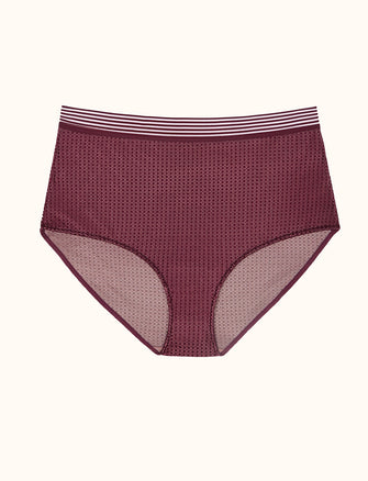 Modern Mesh High Brief - Pinot - Nylon/Spandex - ThirdLove,modelU