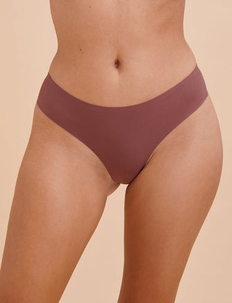 Comfort Stretch Thong - Sienna - Nylon/Spandex - ThirdLove,modelKK