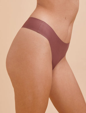 Comfort Stretch Thong - Sienna - Nylon/Spandex - ThirdLove,modelKK