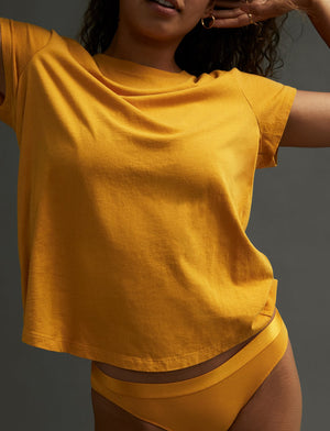 Wonder™ Rib Bikini - Sunflower - Viscose/Spandex - ThirdLove,modelCC