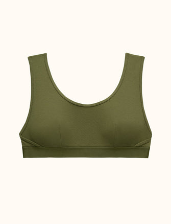 Wonder™ Rib Scoop Bralette - Olive - Viscose/Spandex -Thirdlove