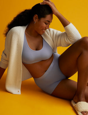 Wonder™ Rib Shortie - Iris - Viscose/Spandex - ThirdLove,modelEE