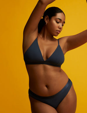 Wonder™ Rib Bikini - Indigo - Viscose/Spandex - ThirdLove,modelEE