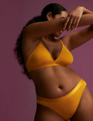 Wonder™ Rib Bikini - Sunflower - Viscose/Spandex - ThirdLove,modelEE