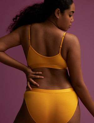 Wonder™ Rib Bikini - Sunflower - Viscose/Spandex - ThirdLove,modelEE