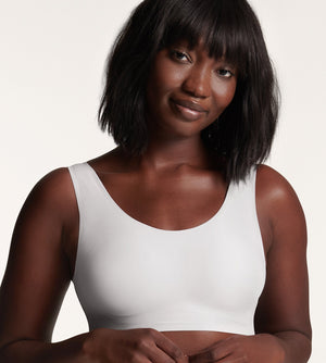 Smoothing Scoop Wireless Bra - White - Nylon/Spandex -Thirdlove