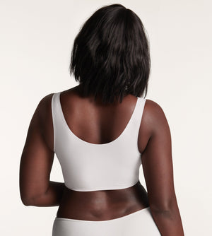 Smoothing Scoop Wireless Bra - White - Nylon/Spandex -Thirdlove