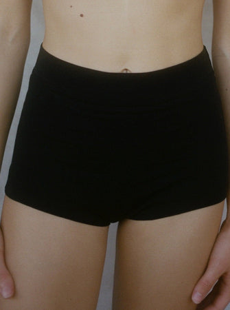 Kit Undergarments Organic Cotton Sleep Short in Onyx, 95% organic cotton, 5% spandex