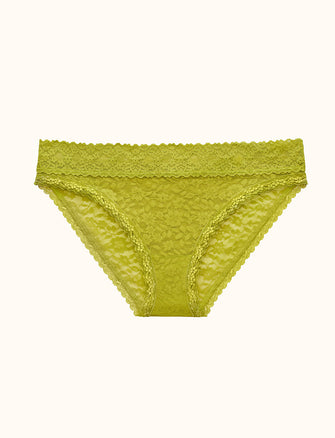 Everyday Lace Bikini - Chartreuse - Nylon/Spandex -Thirdlove