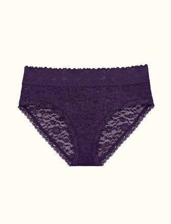 Everyday Lace Mid-Rise Brief - Blackberry - Nylon/Spandex -Thirdlove