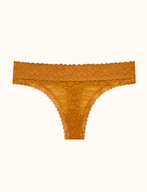 Everyday Lace Thong - Amber - Nylon/Spandex -Thirdlove