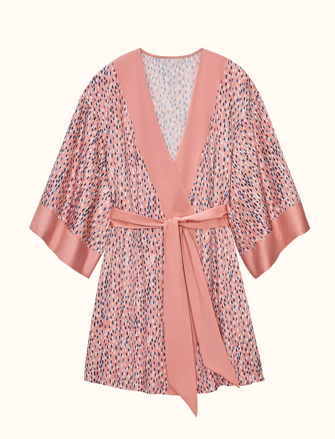 Satin Robe - Polyester - Thirdlove -  Abstract dot