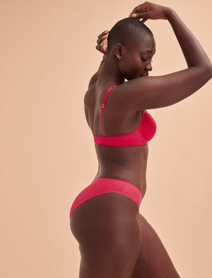 Comfort Stretch Bikini - Cerise - Microfiber - ThirdLove,modelAA