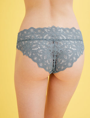 Boho Lace Bikini - Grey Mist - Nylon/Spandex/Cotton - ThirdLove,modelD