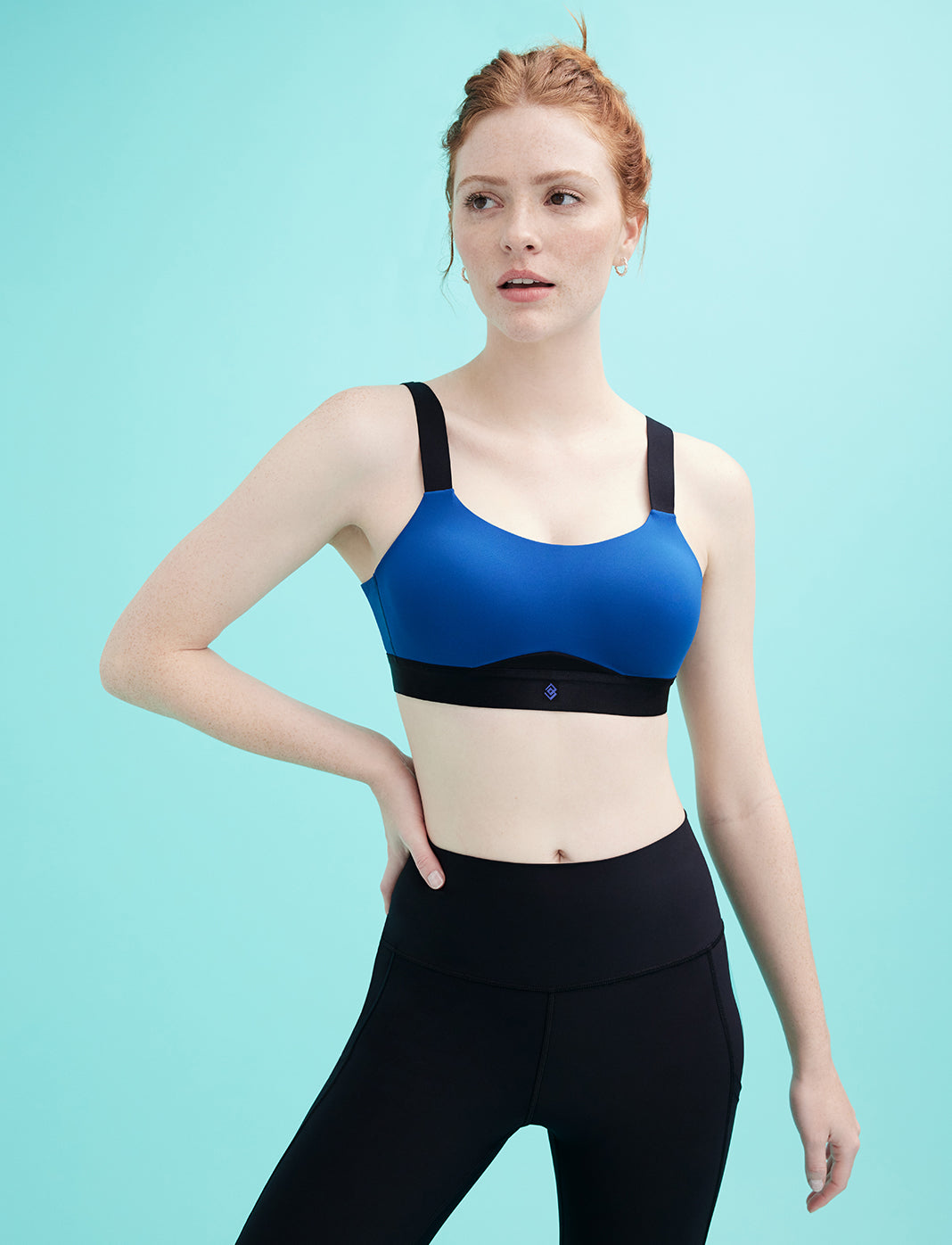 Kinetic Impact Sports Bra, Mazarine Blue - Thirdlove - Nylon/Spandex/Powermesh,modelD