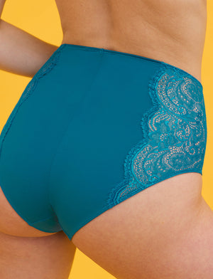 Lace High Brief - Ocean - Nylon - ThirdLove,modelNN
