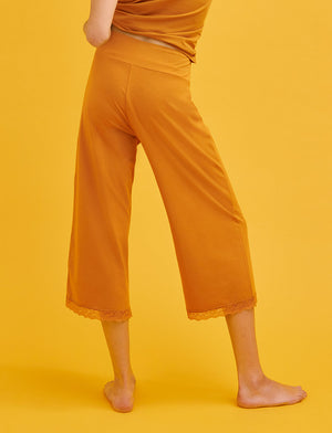 WonderKnit™ Cropped Pant - Amber - Cotton/Modal/Spandex -Thirdlove