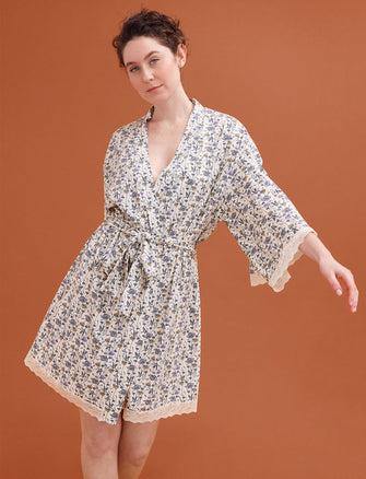 WonderKnit™ Robe - Bloom Sea Salt - Cotton/Modal/Spandex -Thirdlove