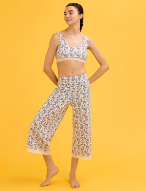 WonderKnit™ V-neck Bralette - Bloom Sea Salt - Cotton/Modal/Spandex -Thirdlove