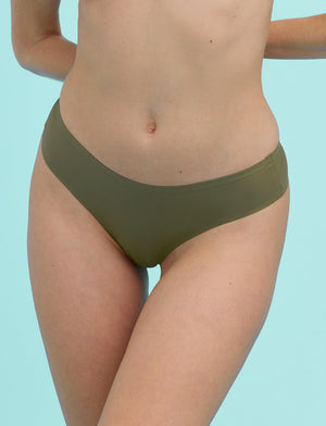 Comfort Stretch Thong - Olive  - ThirdLove