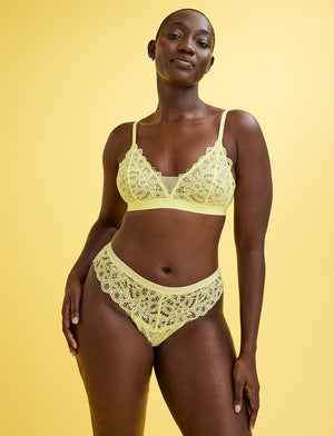 Boho Lace Thong - Zest - Nylon/Spandex/Cotton - ThirdLove,modelAA