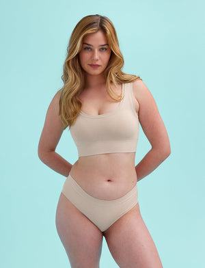 Form Seamless Scoop Bralette - Oatmeal Heather - Nylon/Spandex -Thirdlove