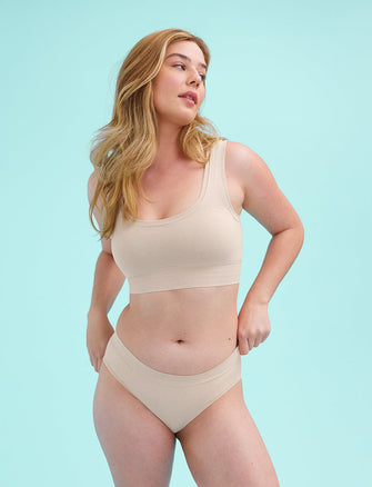 Form Seamless Hipster - Oatmeal Heather - Nylon/Spandex - ThirdLove,modelNN