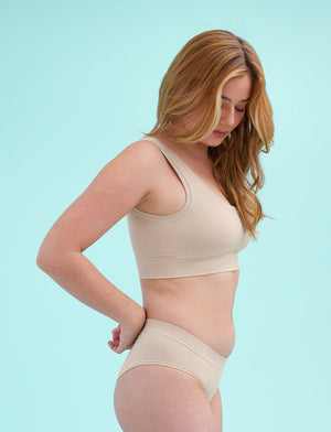 Form Seamless Scoop Bralette - Oatmeal Heather - Nylon/Spandex -Thirdlove