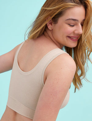 Form Seamless Scoop Bralette - Oatmeal Heather - Nylon/Spandex -Thirdlove