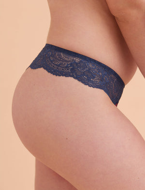 Bloom Thong - Bloom Indigo - Nylon/Spandex/Viscose - ThirdLove,modelXX
