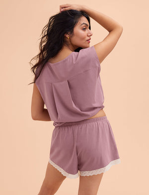 WonderKnit™ Pajama Short - Twilight - Cotton/Modal/Spandex -Thirdlove