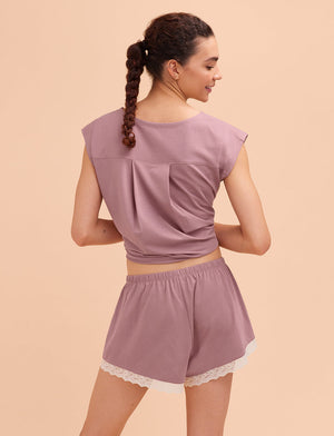 WonderKnit™ Pajama Short - Twilight - Cotton/Modal/Spandex -Thirdlove