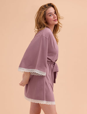 WonderKnit™ Robe - Twilight - Cotton/Modal/Spandex -Thirdlove