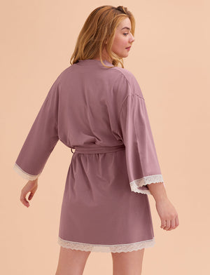 WonderKnit™ Robe - Twilight - Cotton/Modal/Spandex -Thirdlove