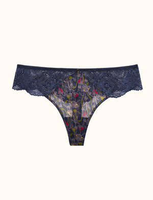 Bloom Thong - Bloom Indigo - Nylon/Spandex/Viscose - ThirdLove,modelXX