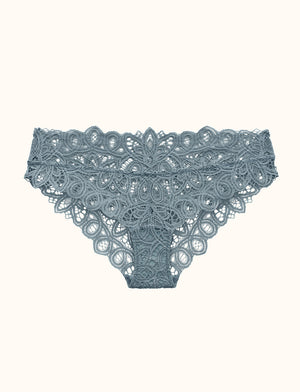 Boho Lace Bikini - Grey Mist - Nylon/Spandex/Cotton - ThirdLove,modelD
