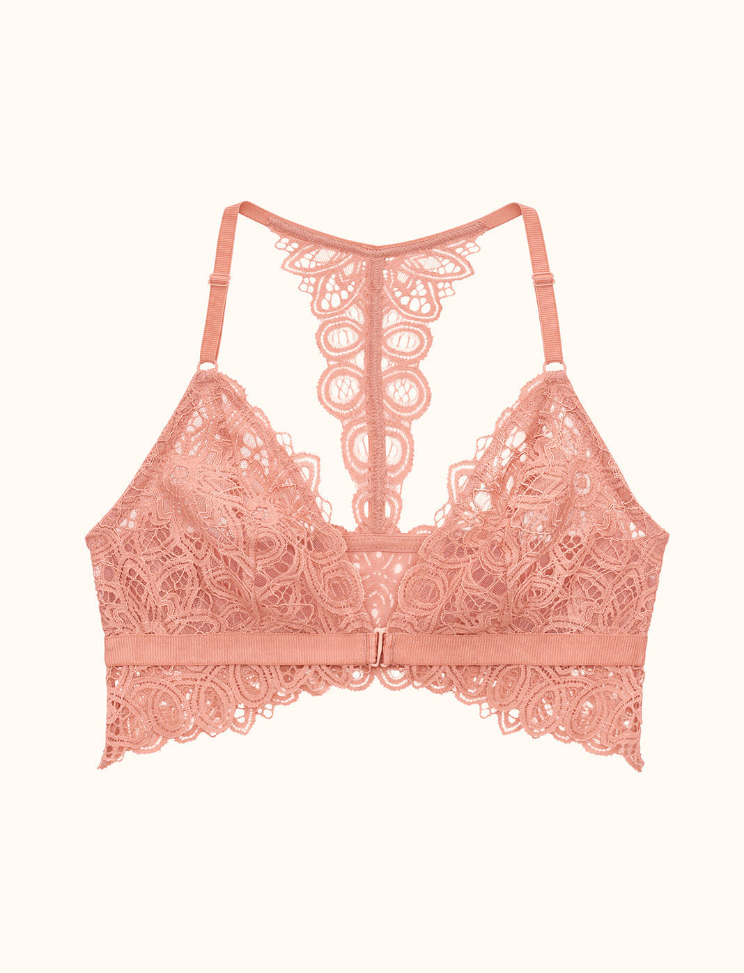 Boho Lace Front Closure Bralette - Cameo - Nylon/Spandex/Polyester -Thirdlove