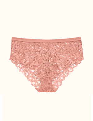Boho Lace Mid-Rise Brief - Cameo - Nylon/Spandex/Cotton - ThirdLove,modelD