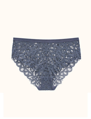 Boho Lace Mid-Rise Brief - Dusk - Nylon/Spandex/Cotton - ThirdLove,modelY