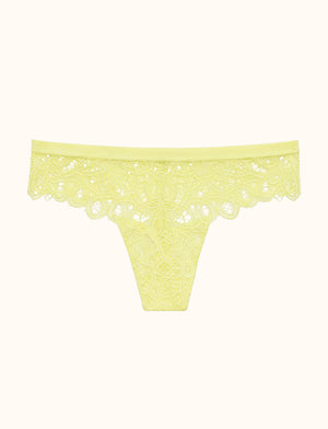 Boho Lace Thong - Zest - Nylon/Spandex/Cotton - ThirdLove,modelAA