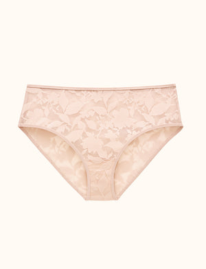 Foliage Mid-Rise Brief - Blush, Nylon/Spandex - Thirdlove,modelCC