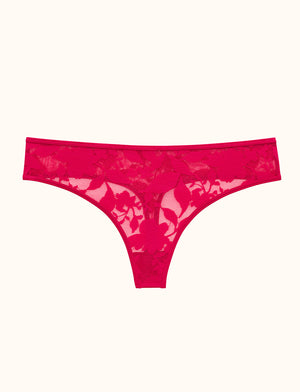 Foliage Thong - Hibiscus - Nylon/Spandex - ThirdLove,modelV