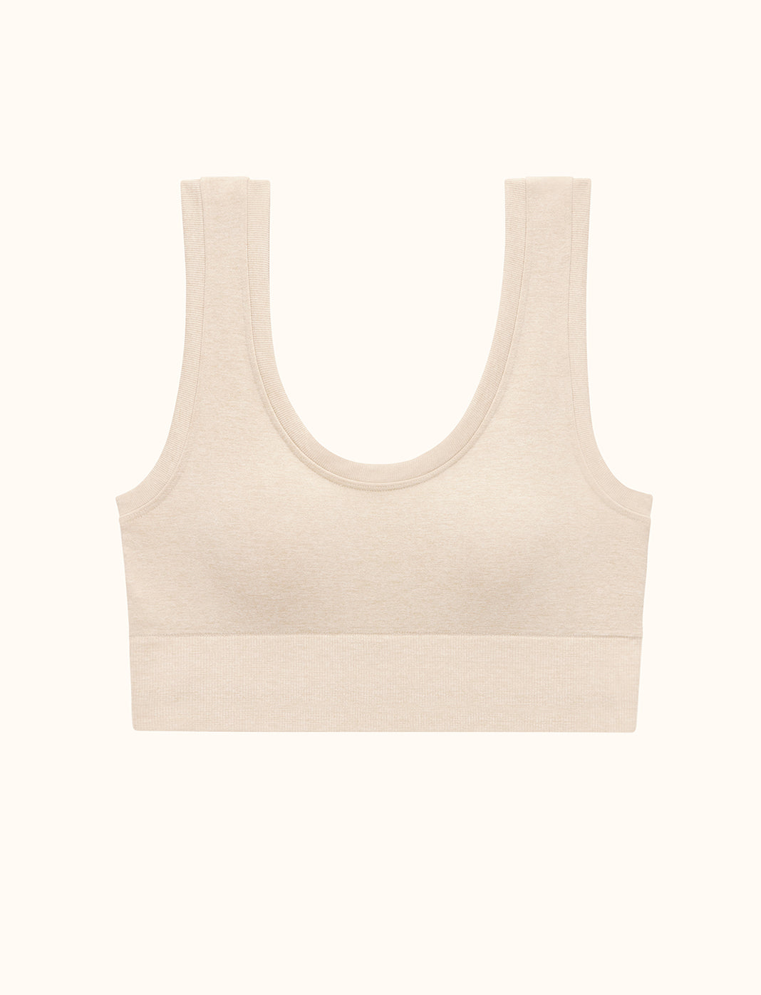 Form Seamless Scoop Bralette - Oatmeal Heather - Nylon/Spandex -Thirdlove