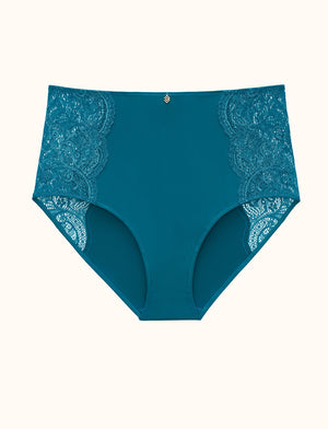 Lace High Brief - Ocean - Nylon - ThirdLove,modelNN