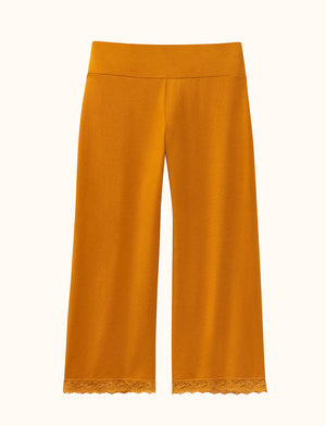 WonderKnit™ Cropped Pant - Amber - Cotton/Modal/Spandex -Thirdlove