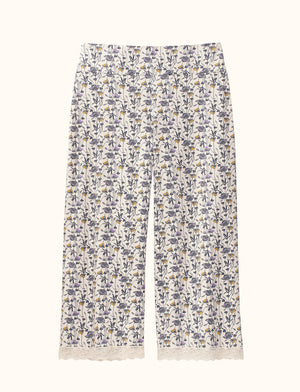 WonderKnit™ Cropped Pant - In Bloom Sea salt - Cotton/Modal/Spandex -Thirdlove