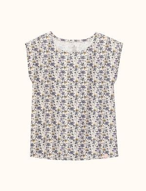 WonderKnit™ Pajama Tee - Bloom Sea Salt - Cotton/Modal/Spandex -Thirdlove